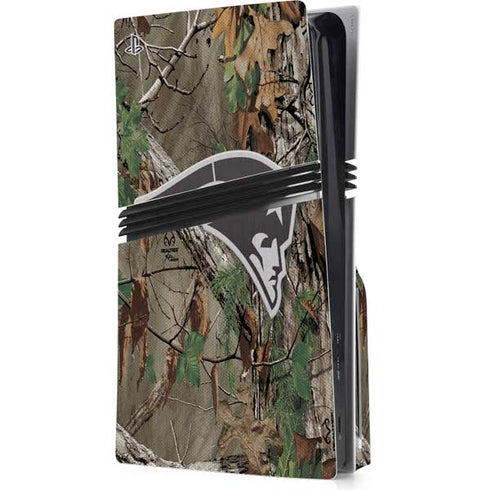 NFL New England Patriots Realtree Xtra Green Camo PS5 Pro Disk Console Skin