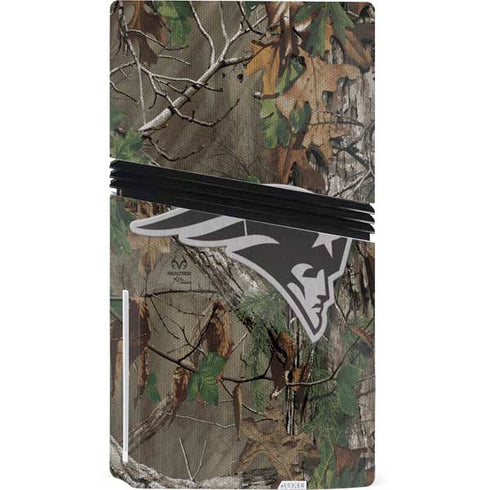 NFL New England Patriots Realtree Xtra Green Camo PS5 Pro Disk Console Skin