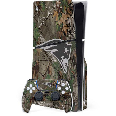 NFL New England Patriots Realtree Xtra Green Camo PlayStation PS5 Skins