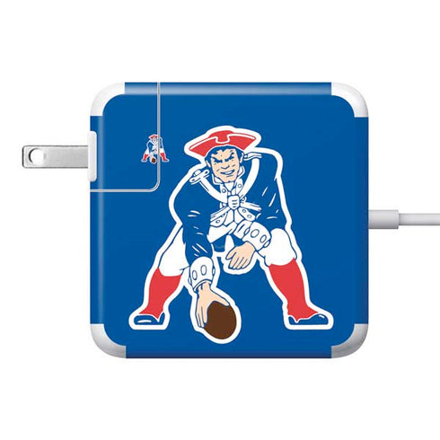 NFL New England Patriots Retro Logo 85W Power Adapter (15 and 17 inch MacBook Pro Charger) Skin