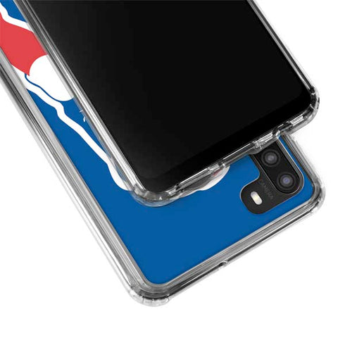 NFL New England Patriots Retro Logo Galaxy A21 Clear Case