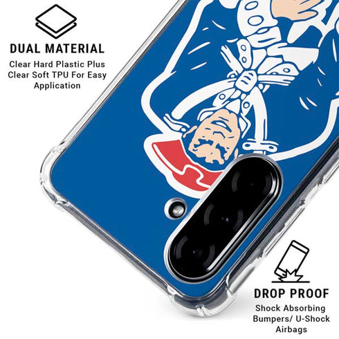 NFL New England Patriots Retro Logo Galaxy A36 5G Clear Case