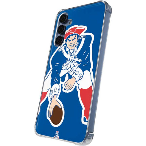 NFL New England Patriots Retro Logo Galaxy A55 5G Clear Case