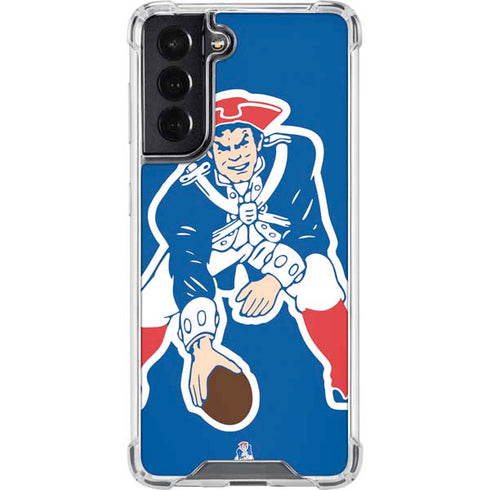 NFL New England Patriots Retro Logo Galaxy S22 Clear Case