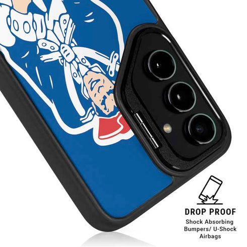 NFL New England Patriots Retro Logo Galaxy S25 Kickstand Case