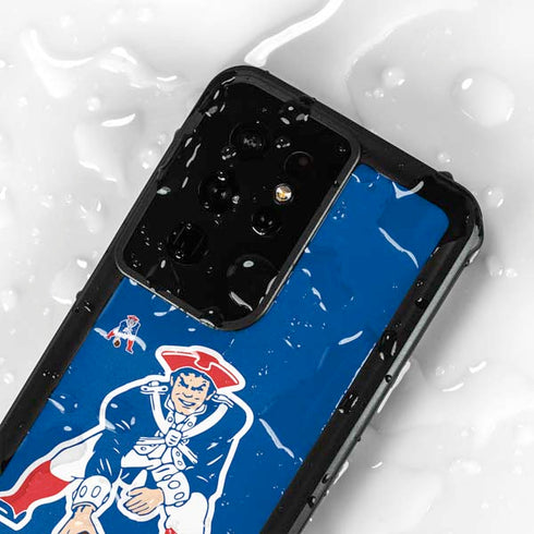 NFL New England Patriots Retro Logo Galaxy S24 Ultra Waterproof Case