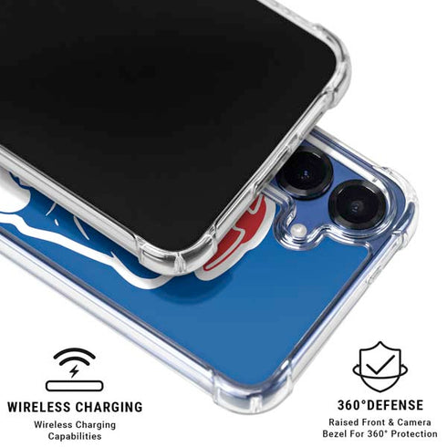 NFL New England Patriots Retro Logo Galaxy S25 Clear Case