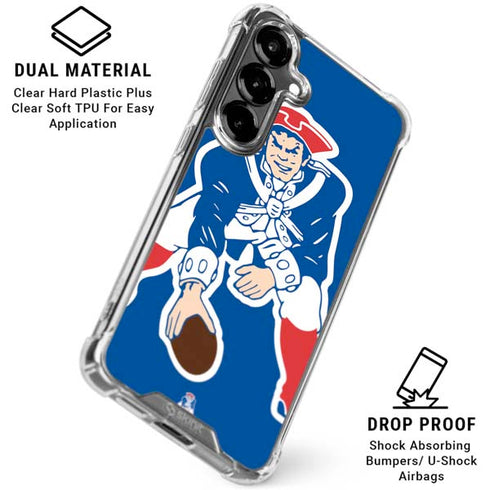 NFL New England Patriots Retro Logo Galaxy S26 Plus Clear Case