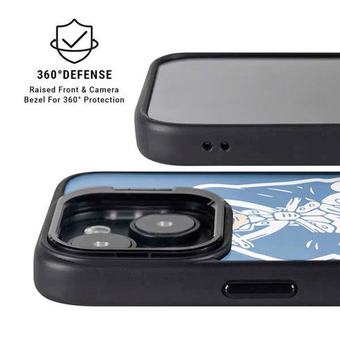 NFL New England Patriots Retro Logo iPhone 15 Plus Kickstand Case