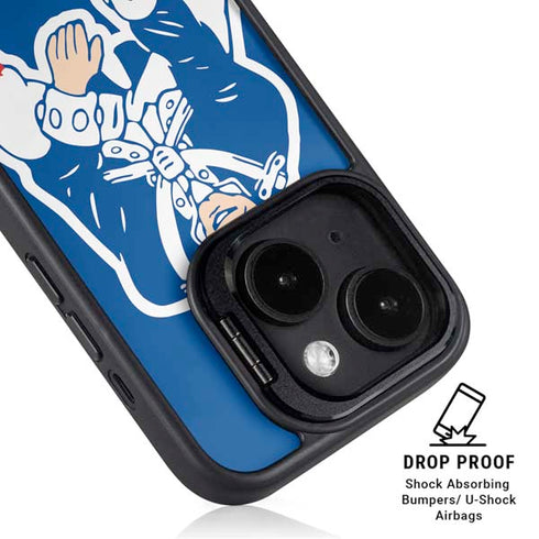 NFL New England Patriots Retro Logo iPhone 15 Plus Kickstand Case