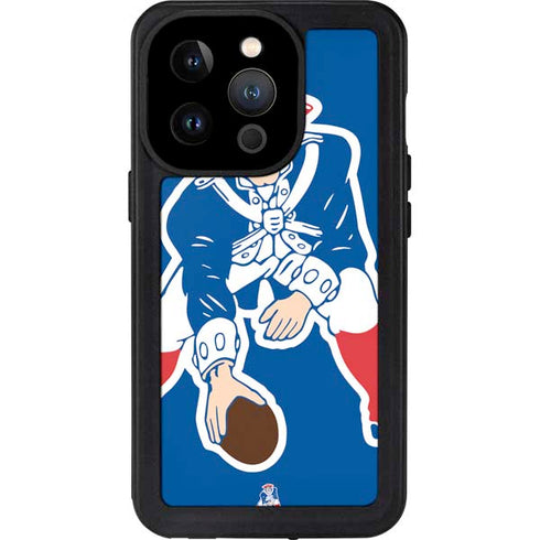 NFL New England Patriots Retro Logo iPhone 15 Pro Waterproof Case