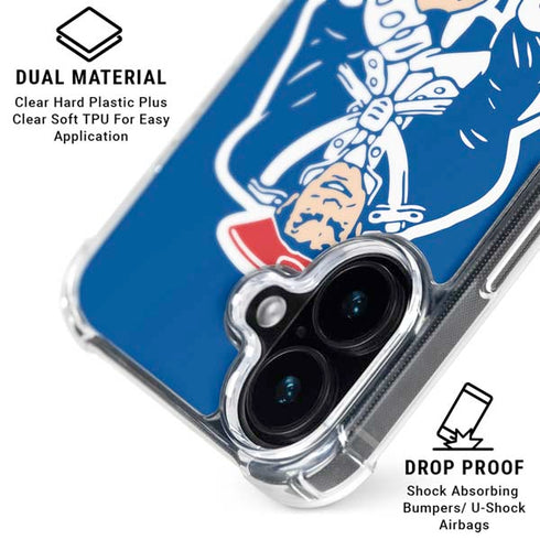 NFL New England Patriots Retro Logo iPhone 16 Plus MagSafe Case