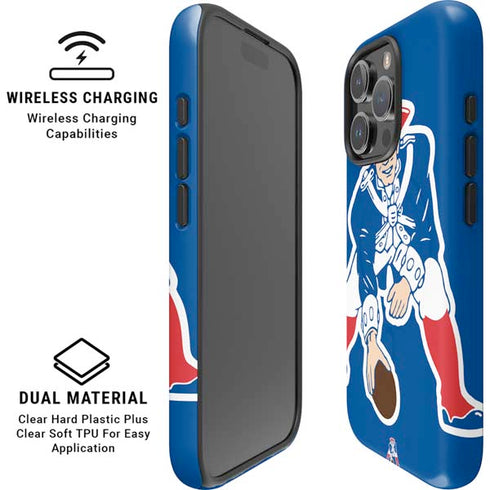 NFL New England Patriots Retro Logo iPhone 16 Pro Max Magsafe Impact Case