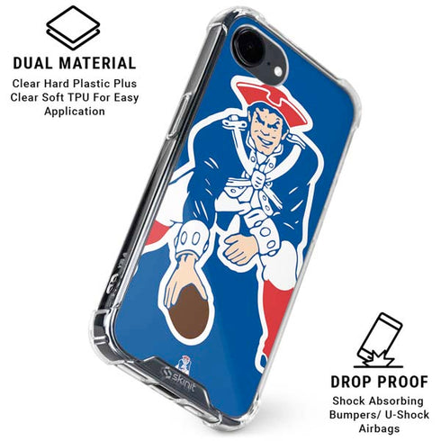 NFL New England Patriots Retro Logo iPhone 16e Clear Case