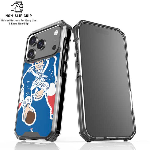 NFL New England Patriots Retro Logo iPhone 18 Pro Clear Case
