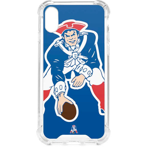 NFL New England Patriots Retro Logo iPhone XS Clear Case