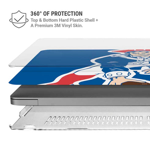NFL New England Patriots Retro Logo MacBook Pro 14in (2021-24) Case plus Skin
