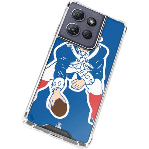 NFL New England Patriots Retro Logo Moto G 5G (2025) Clear Case
