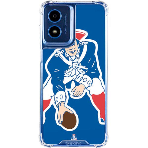 NFL New England Patriots Retro Logo Moto G 5G (2024) Clear Case
