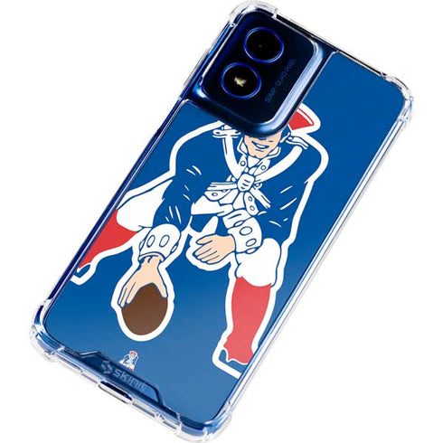 NFL New England Patriots Retro Logo Moto G 5G (2024) Clear Case