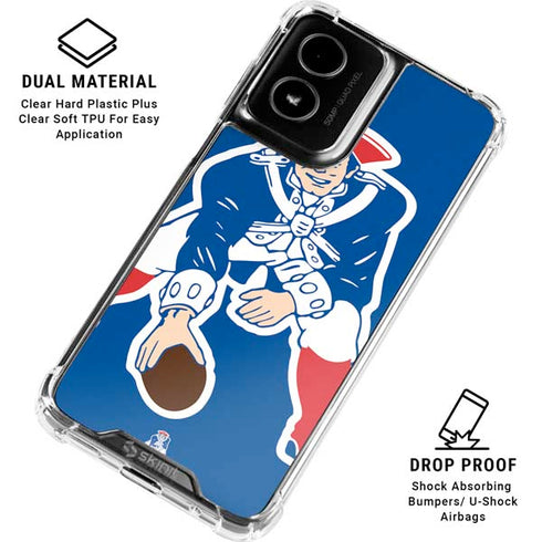 NFL New England Patriots Retro Logo Moto G Power 5G (2024) Clear Case