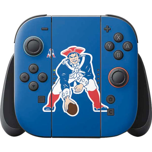 NFL New England Patriots Retro Logo Nintendo Switch 2 (2025) Joy-Con Controller Skin