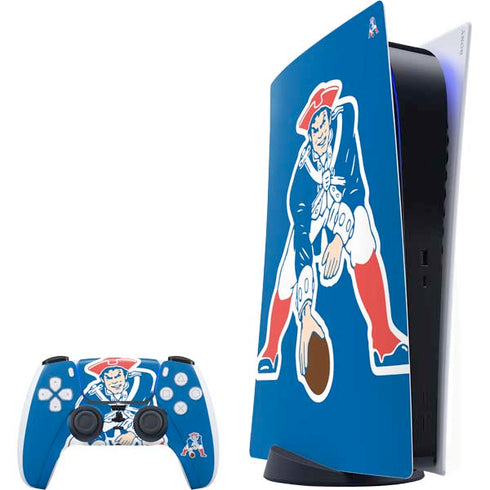 NFL New England Patriots Retro Logo PlayStation PS5 Skins