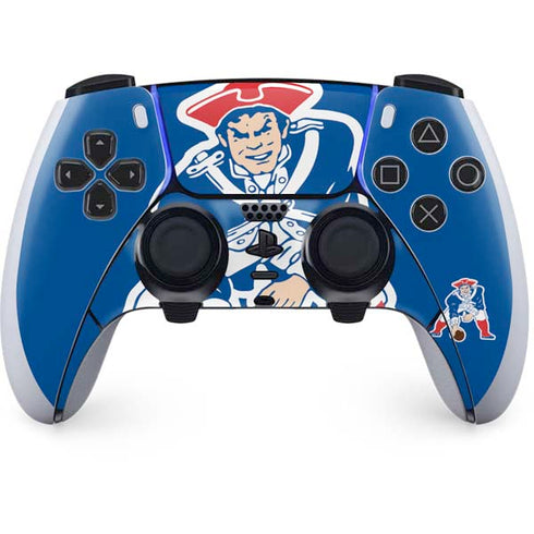 NFL New England Patriots Retro Logo PS5 DualSense Edge Pro Controller Skin