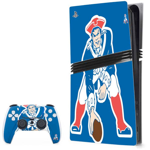 NFL New England Patriots Retro Logo PlayStation PS5 Skins