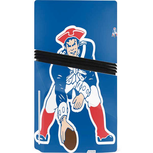 NFL New England Patriots Retro Logo PS5 Pro Disk Bundle Skin