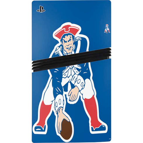 NFL New England Patriots Retro Logo PS5 Pro Disk Console Skin