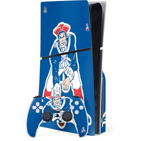 NFL New England Patriots Retro Logo PlayStation PS5 Skins