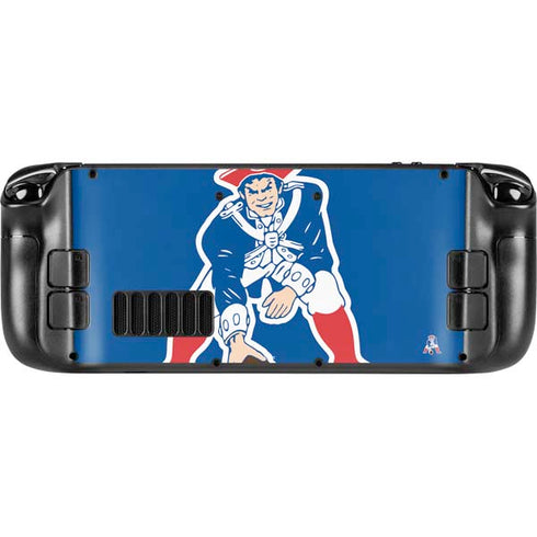 NFL New England Patriots Retro Logo Steam Deck Handheld Gaming Computer OLED Skin