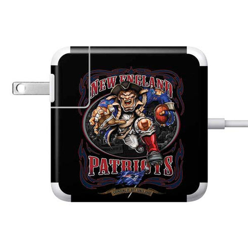 Liquid Blue NFL New England Patriots Running Back 85W Power Adapter (15 and 17 inch MacBook Pro Charger) Skin