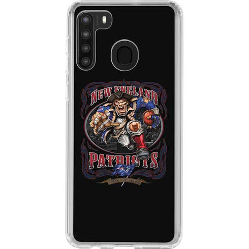 Liquid Blue NFL New England Patriots Running Back Galaxy A21 Clear Case