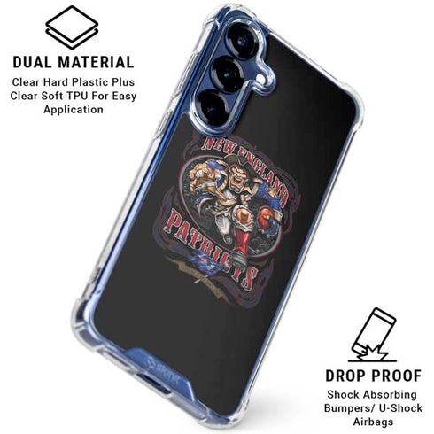 Liquid Blue NFL New England Patriots Running Back Galaxy S25 Plus Clear Case