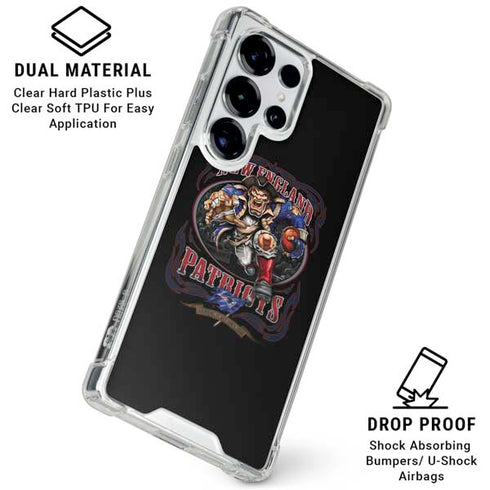 Liquid Blue NFL New England Patriots Running Back Galaxy S25 Ultra Clear Case