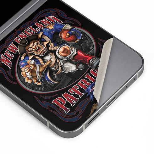 Liquid Blue NFL New England Patriots Running Back Galaxy Z Flip6 Skin