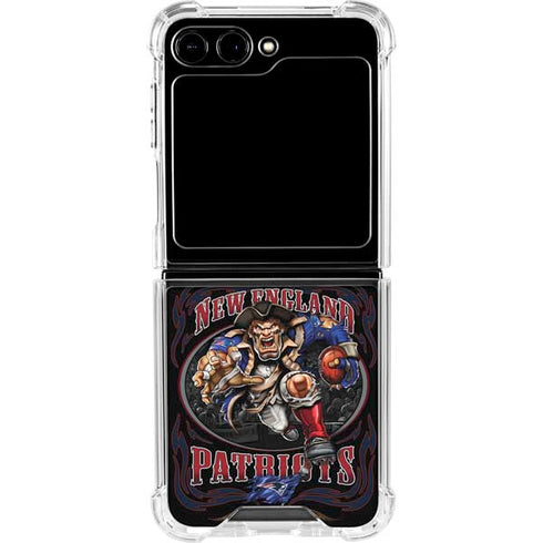 Liquid Blue NFL New England Patriots Running Back Galaxy Z Flip6 Clear Case