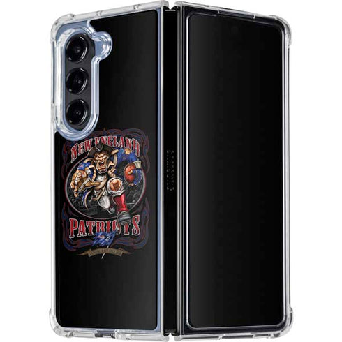 Liquid Blue NFL New England Patriots Running Back Galaxy Z Fold5 5G Clear Case