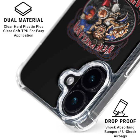 Liquid Blue NFL New England Patriots Running Back iPhone 16 Clear Case