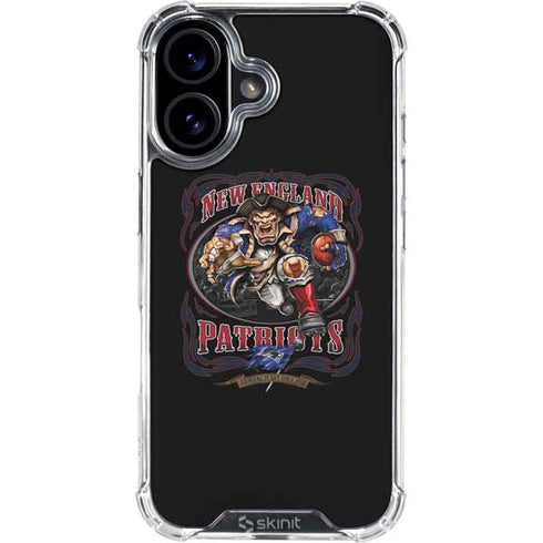 Liquid Blue NFL New England Patriots Running Back iPhone 16 Plus Clear Case