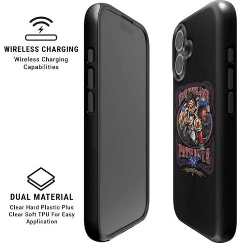 Liquid Blue NFL New England Patriots Running Back iPhone 16 Plus Magsafe Impact Case