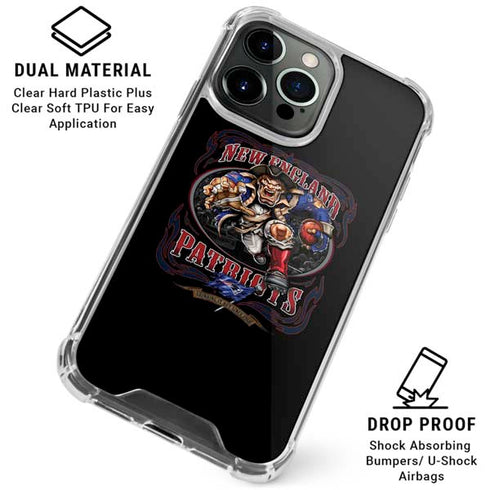 Liquid Blue NFL New England Patriots Running Back iPhone 16 Pro Max Clear Case