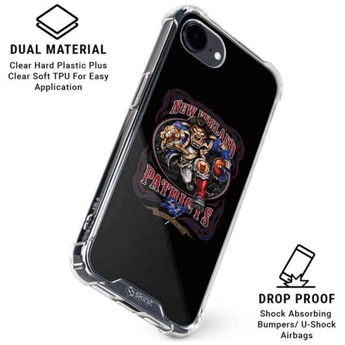 Liquid Blue NFL New England Patriots Running Back iPhone 16e Clear Case