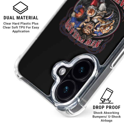 Liquid Blue NFL New England Patriots Running Back iPhone 17 Clear Case