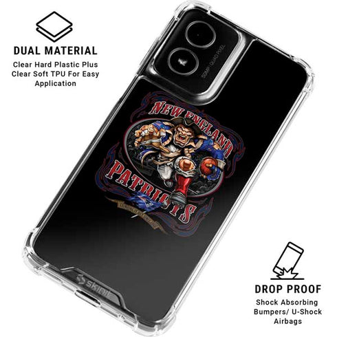 Liquid Blue NFL New England Patriots Running Back Moto G Power 5G (2024) Clear Case