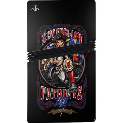 Liquid Blue NFL New England Patriots Running Back PS5 Pro Disk Bundle Skin