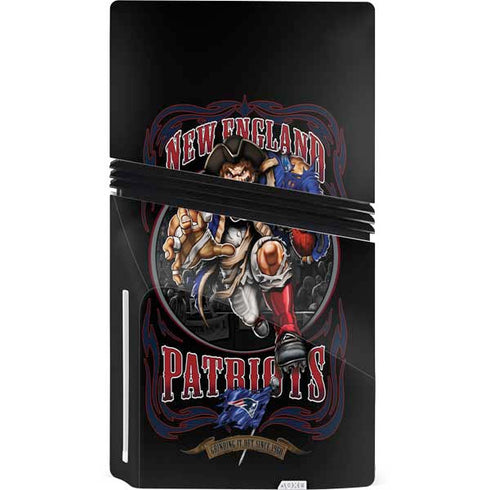Liquid Blue NFL New England Patriots Running Back PS5 Pro Disk Bundle Skin