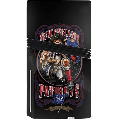 Liquid Blue NFL New England Patriots Running Back PS5 Pro Disk Console Skin